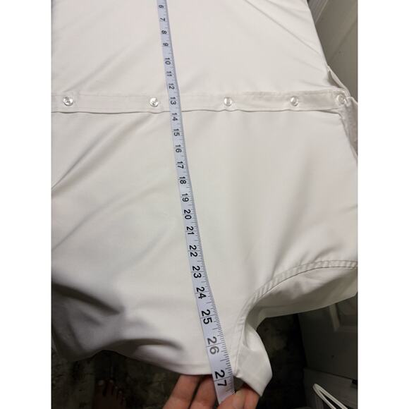 FLEX Big & Tall 2XL White Dress Shirt Long Sleeve Point Collar Button Solid - Picture 3 of 4